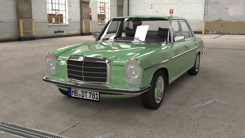 1968-1975 model Mercedes Benz W115 sedan car 3D Модель .c4d .max .obj .3ds .fbx .stl .blend 
