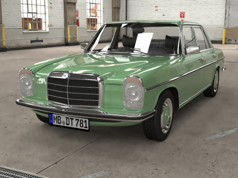 1968-1975 model Mercedes Benz W115 sedan car 3D Model