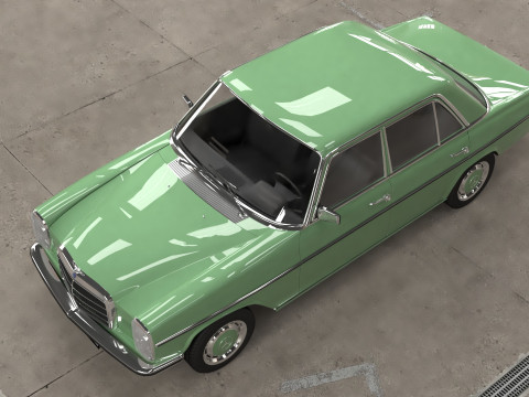 1968-1975 model Mercedes Benz W115 sedan car 3D Модель