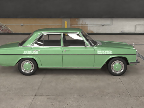 1968-1975 model Mercedes Benz W115 sedan car 3D Модель