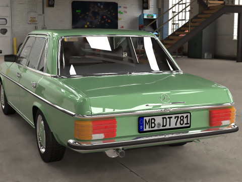 1968-1975 model Mercedes Benz W115 sedan car 3D Модель