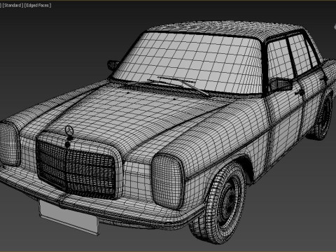 1968-1975 model Mercedes Benz W115 sedan car 3D Модель