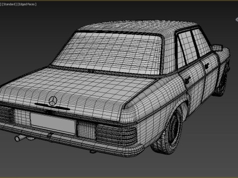 1968-1975 model Mercedes Benz W115 sedan car 3D Модель