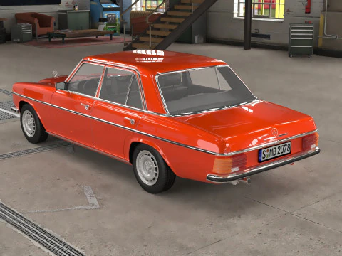 1968-1975 model Mercedes Benz W115 sedan car 3D Model