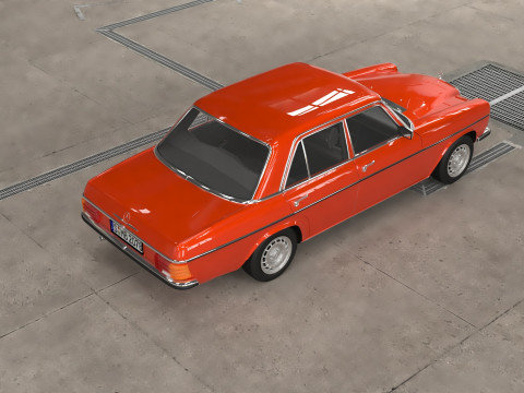 1968-1975 model Mercedes Benz W115 sedan car 3D 模型