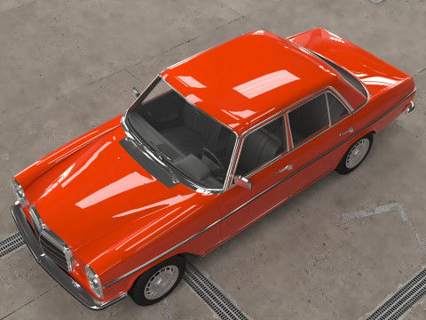 1968-1975 model Mercedes Benz W115 sedan car 3D 模型