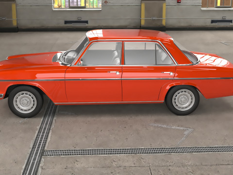1968-1975 model Mercedes Benz W115 sedan car 3D 模型