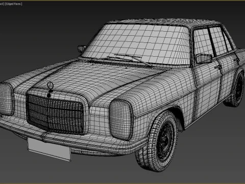 1968-1975 model Mercedes Benz W115 sedan car 3D Model