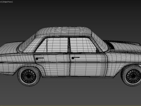 1968-1975 model Mercedes Benz W115 sedan car 3D 模型