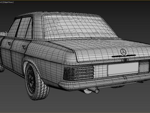 1968-1975 model Mercedes Benz W115 sedan car 3D 模型