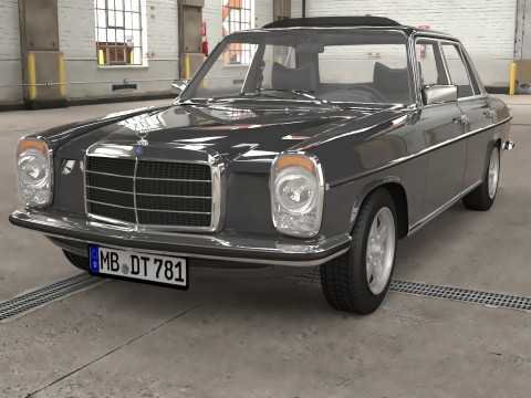 1968-1975 model Mercedes Benz W115 sedan car 3D Model