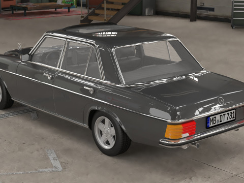 1968-1975 model Mercedes Benz W115 sedan car 3D Model