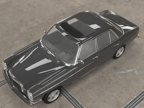 1968-1975 model Mercedes Benz W115 sedan car 3D Model
