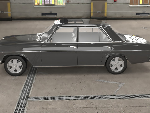 1968-1975 model Mercedes Benz W115 sedan car 3D Model