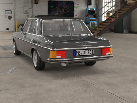 1968-1975 model Mercedes Benz W115 sedan car 3D Model