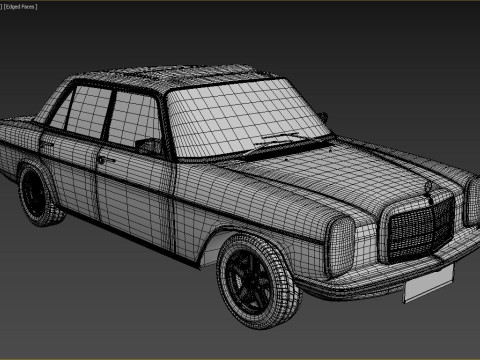 1968-1975 model Mercedes Benz W115 sedan car 3D Model