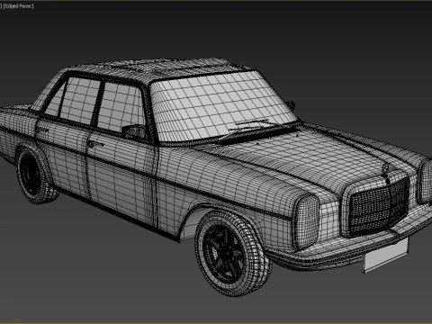 1968-1975 model Mercedes Benz W115 sedan car 3D Model