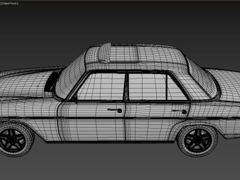 1968-1975 model Mercedes Benz W115 sedan car 3D Model