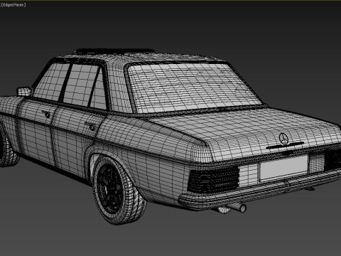 1968-1975 model Mercedes Benz W115 sedan car 3D Model