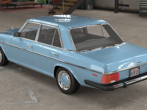 1968-1975 model Mercedes Benz W114 sedan car 3D Модель