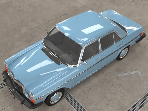 1968-1975 model Mercedes Benz W114 sedan car 3D Модель