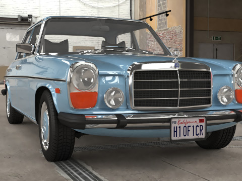 1968-1975 model Mercedes Benz W114 sedan car 3D Модель