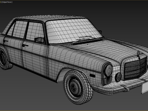 1968-1975 model Mercedes Benz W114 sedan car 3D Модель