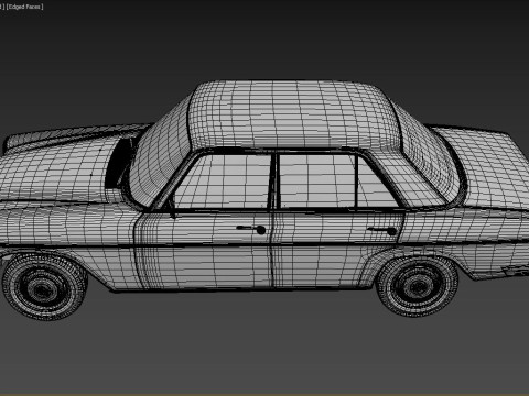 1968-1975 model Mercedes Benz W114 sedan car 3D Модель