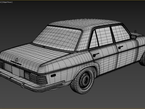 1968-1975 model Mercedes Benz W114 sedan car 3D Модель