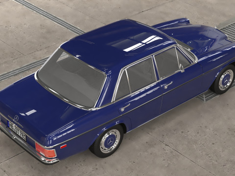 1968-1975 model Mercedes Benz W114 sedan car 3D Model