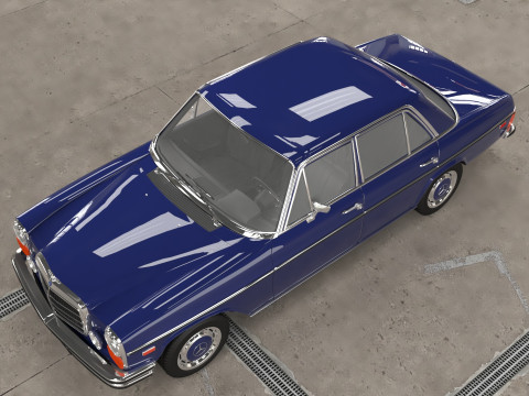 1968-1975 model Mercedes Benz W114 sedan car 3D Model