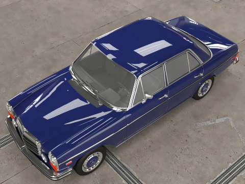 1968-1975 model Mercedes Benz W114 sedan car 3D Model