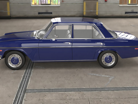 1968-1975 model Mercedes Benz W114 sedan car 3D Model