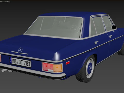 1968-1975 model Mercedes Benz W114 sedan car 3D Model