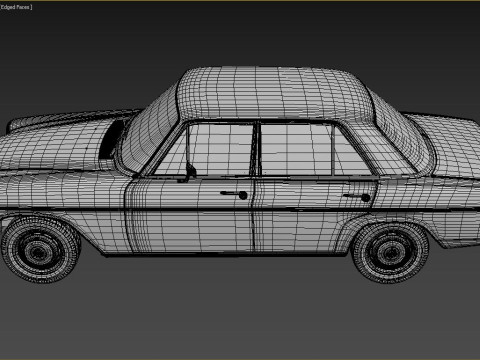 1968-1975 model Mercedes Benz W114 sedan car 3D Model