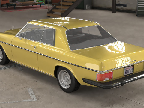 1968-1975 model Mercedes Benz W114 C 280 Coupe 3D Модель