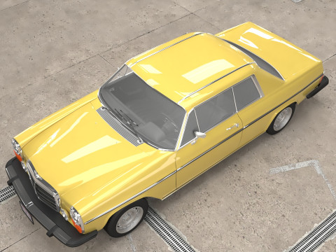 1968-1975 model Mercedes Benz W114 C 280 Coupe 3D Модель