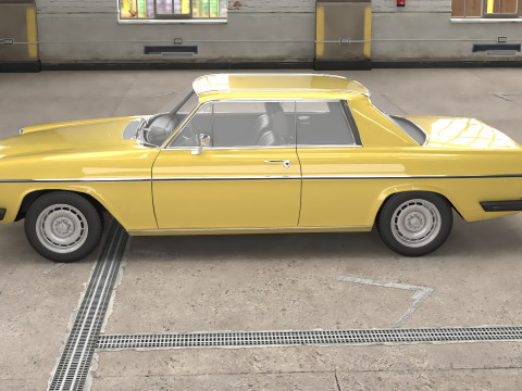 1968-1975 model Mercedes Benz W114 C 280 Coupe 3D Модель