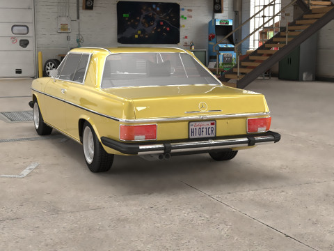1968-1975 model Mercedes Benz W114 C 280 Coupe 3D Модель
