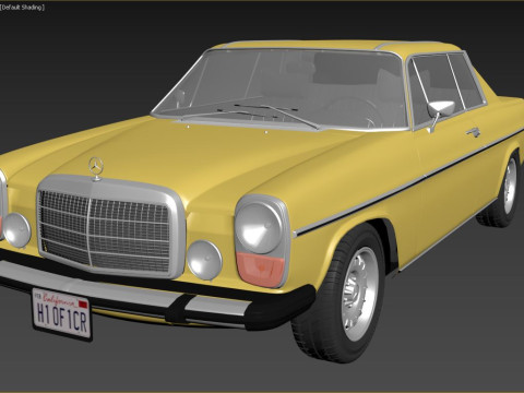 1968-1975 model Mercedes Benz W114 C 280 Coupe 3D Модель