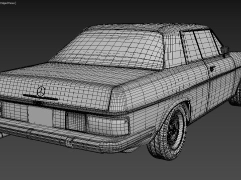 1968-1975 model Mercedes Benz W114 C 280 Coupe 3D Модель
