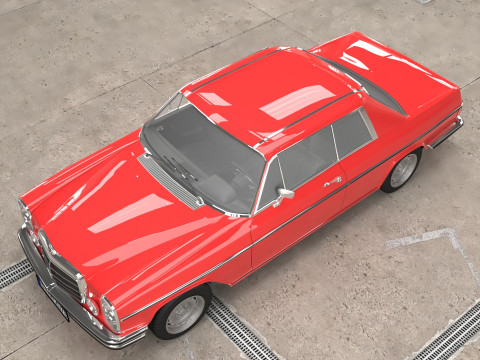 1968-1975 model Mercedes Benz W114 C 280 Coupe 3D Модель