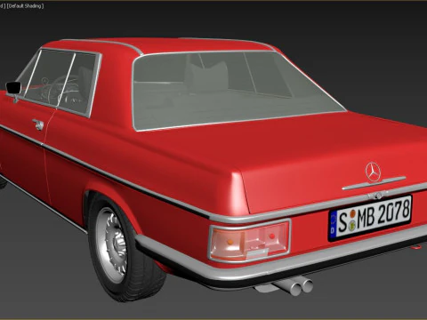 1968-1975 model Mercedes Benz W114 C 280 Coupe 3D Model