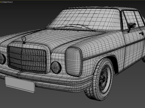 1968-1975 model Mercedes Benz W114 C 280 Coupe 3D Модель