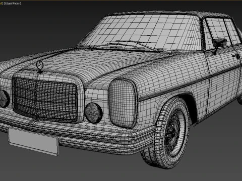 1968-1975 model Mercedes Benz W114 C 280 Coupe 3D Model