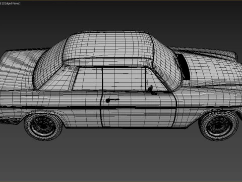 1968-1975 model Mercedes Benz W114 C 280 Coupe 3D Model