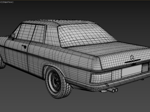 1968-1975 model Mercedes Benz W114 C 280 Coupe 3D Модель