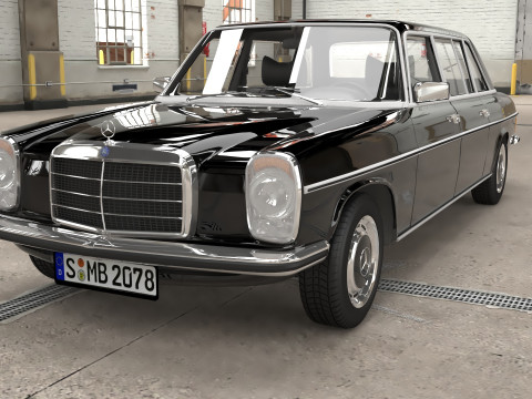 1968-1975 model Mercedes Benz W115 Limousine 3D Model