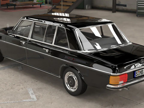 1968-1975 model Mercedes Benz W115 Limousine 3D Model