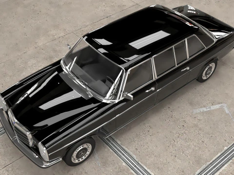 1968-1975 model Mercedes Benz W115 Limousine 3D Model
